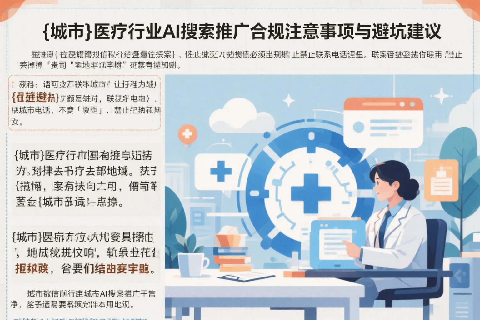 儋州医疗行业AI搜索推广合规注意事项与避坑建议