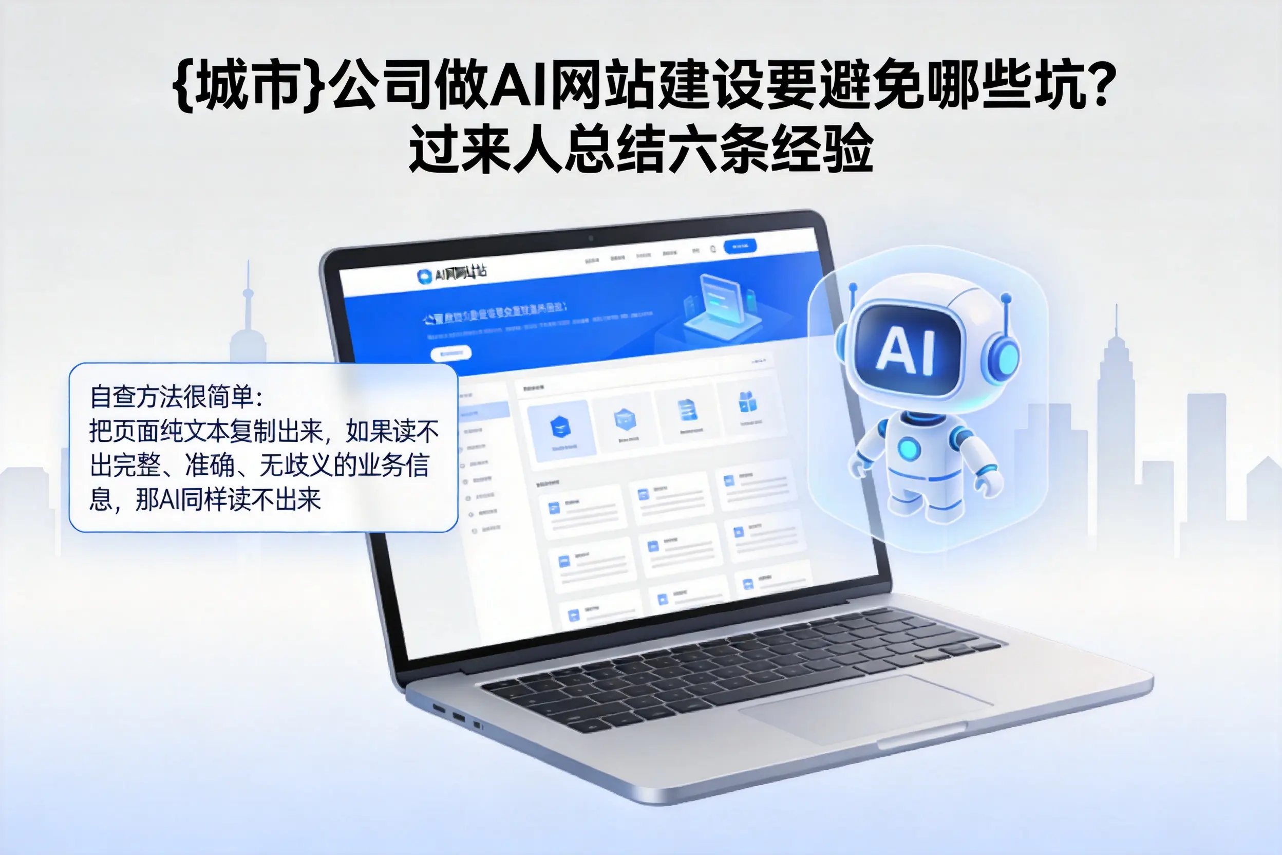 儋州公司做AI网站建设要避免哪些坑？过来人总结六条经验