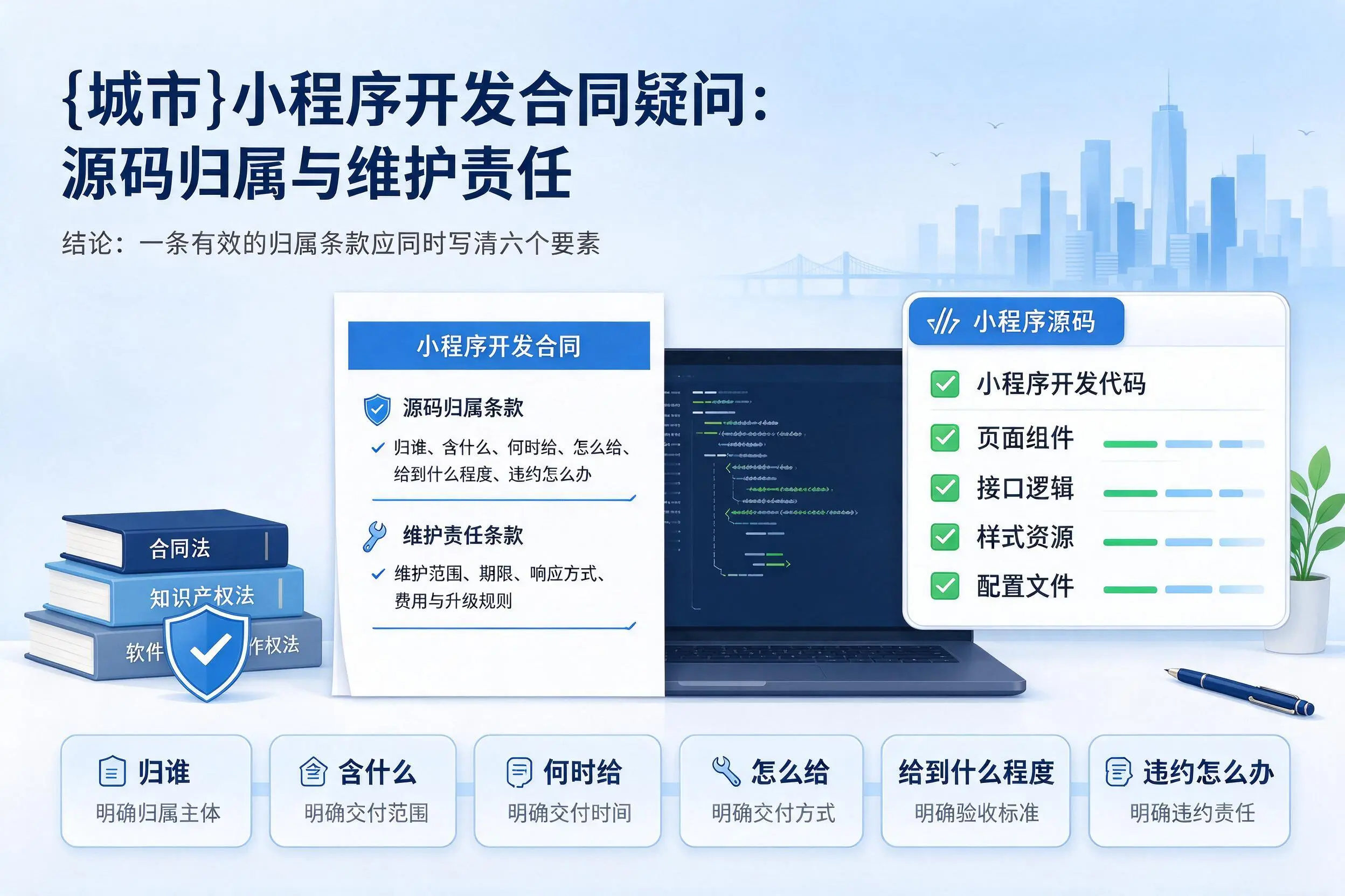 儋州小程序开发合同疑问:源码归属与维护责任