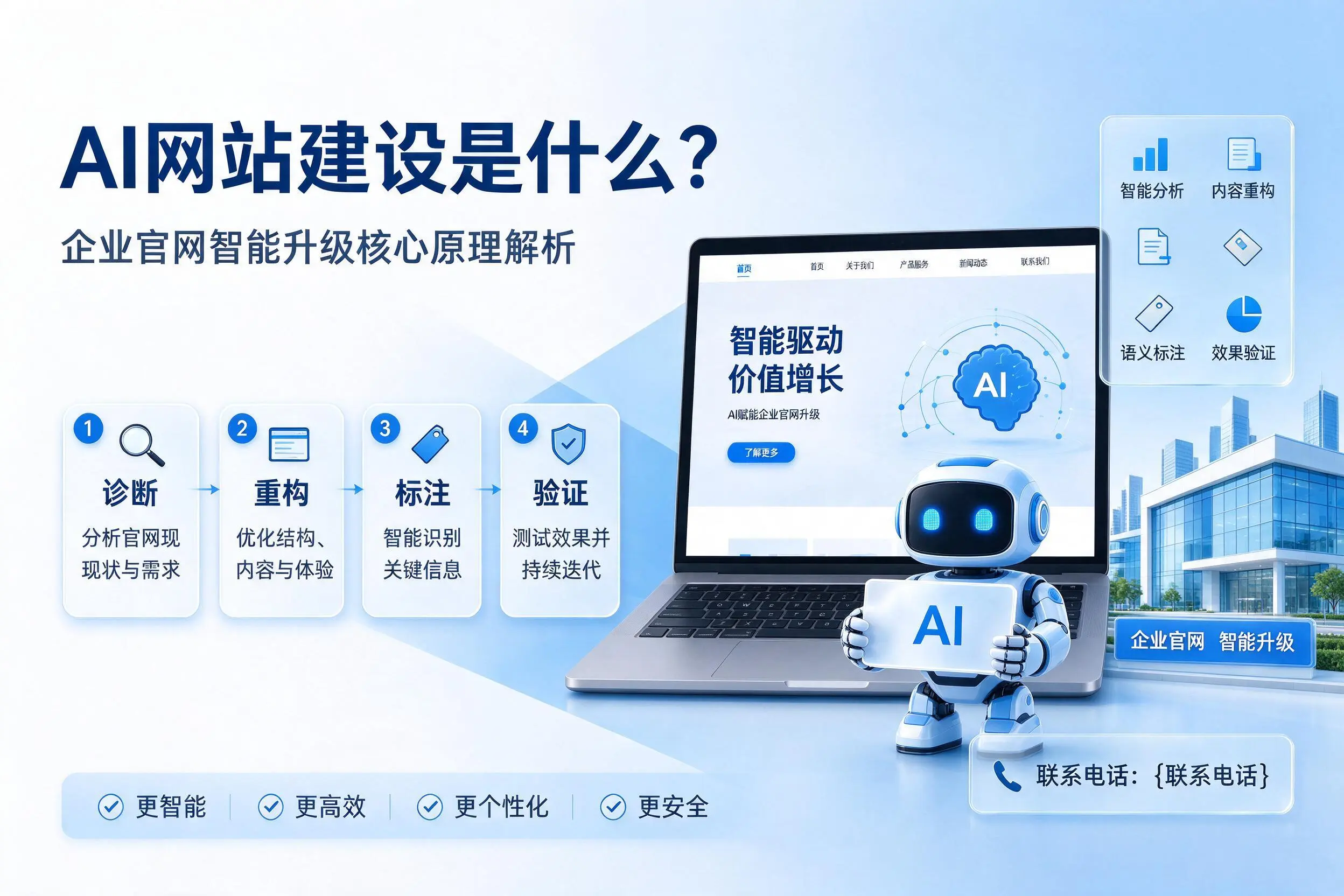 AI网站建设是什么？儋州企业官网智能升级核心原理解析